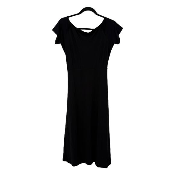 Vince Dress short sleeve faux wrap black size Medium M - Picture 4 of 7